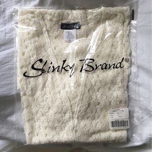 NEW Slinky Brand open  crocheted duster